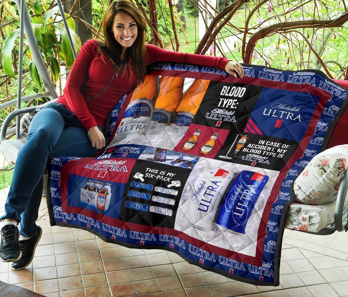 Michelob Ultra Quilt Blanket Funny Gift Idea For Beer Lover