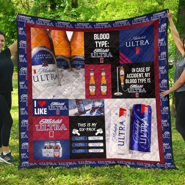 Michelob Ultra Quilt Blanket Funny Gift Idea For Beer Lover