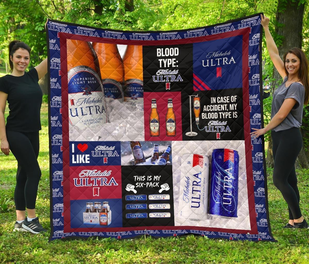 Michelob Ultra Quilt Blanket Funny Gift Idea For Beer Lover