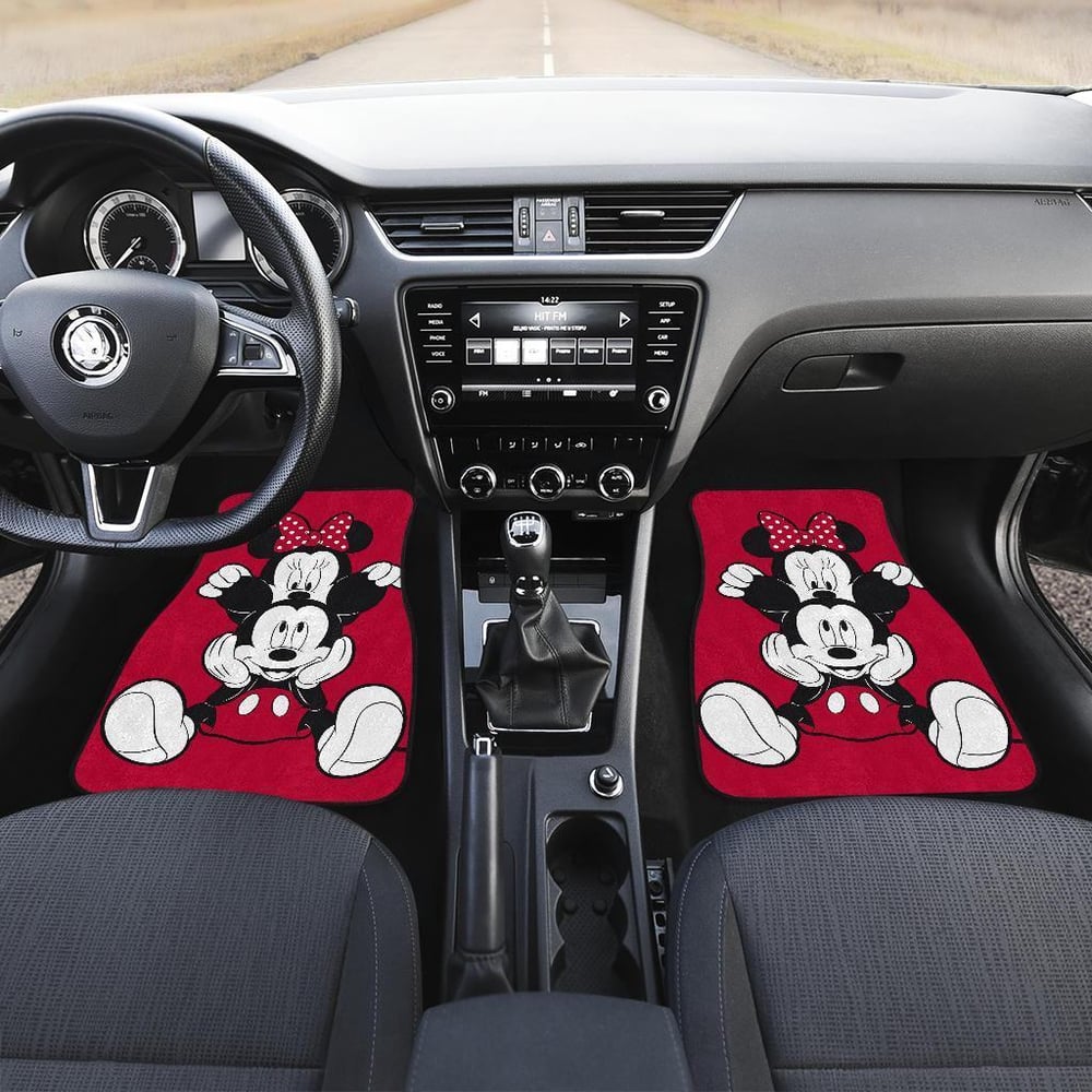 Mickey and Minnie Black Car Floor Mats DN Cartoon MKCFM02