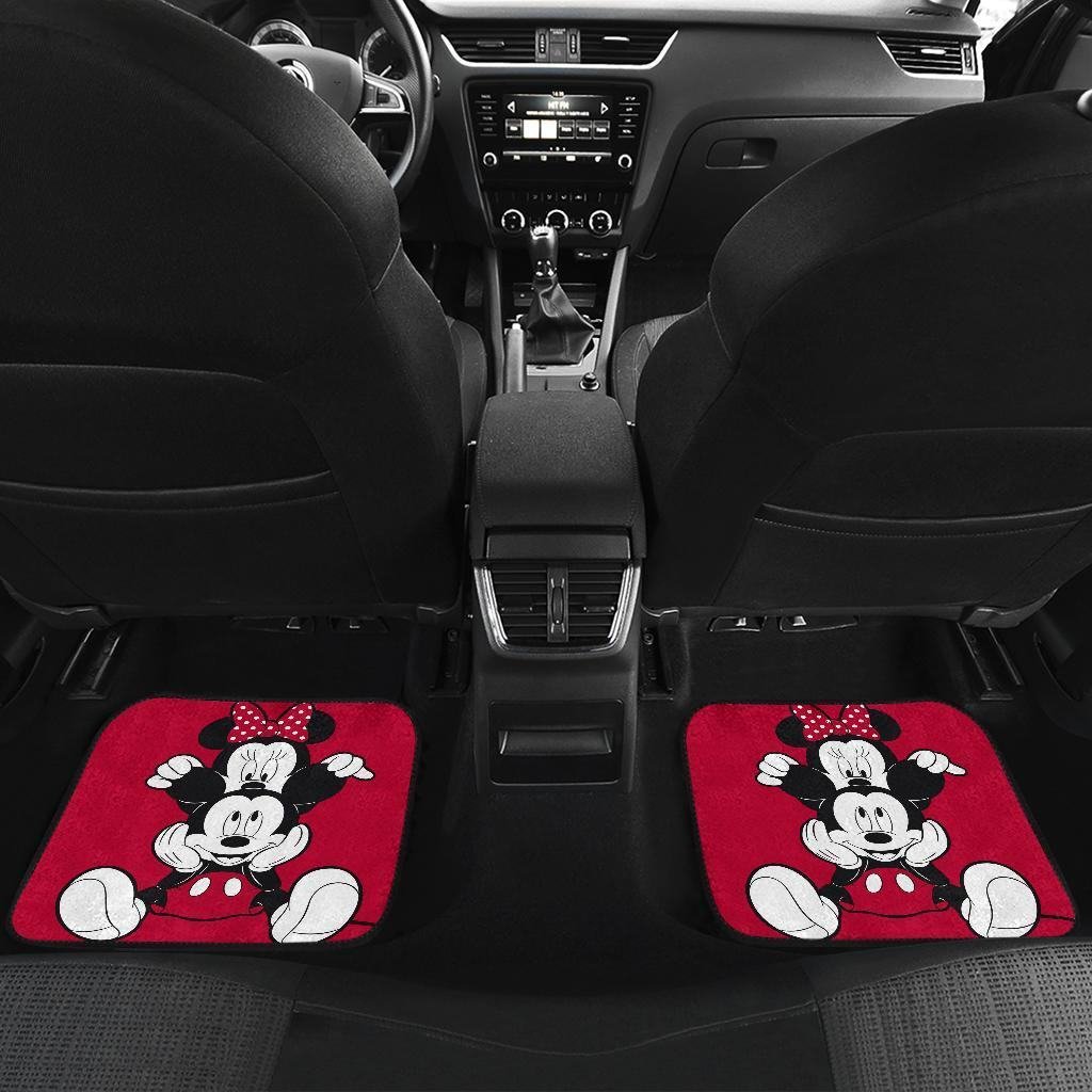 Mickey and Minnie Black Car Floor Mats DN Cartoon MKCFM02