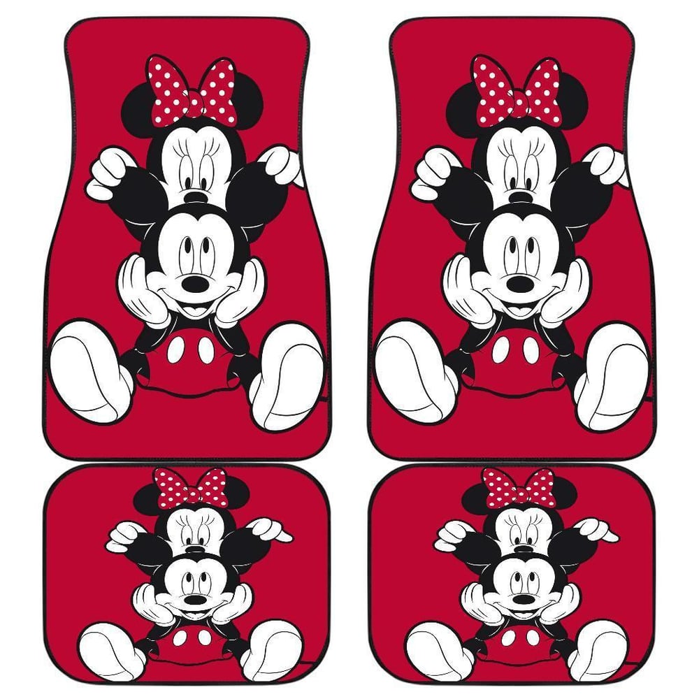 Mickey and Minnie Black Car Floor Mats DN Cartoon MKCFM02