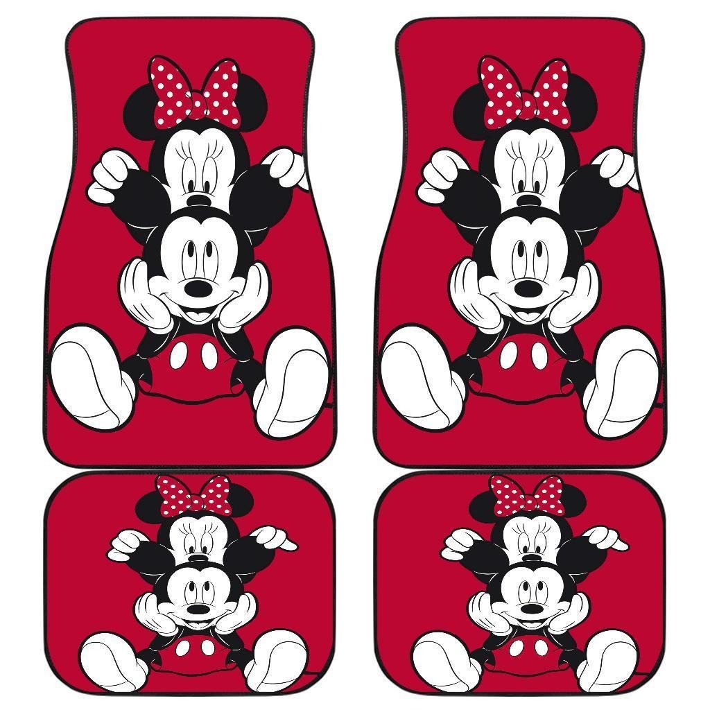 Mickey and Minnie Black Car Floor Mats DN Cartoon MKCFM02