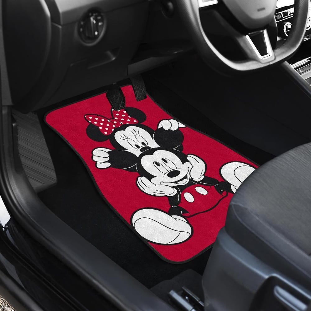 Mickey and Minnie Black Car Floor Mats DN Cartoon MKCFM02