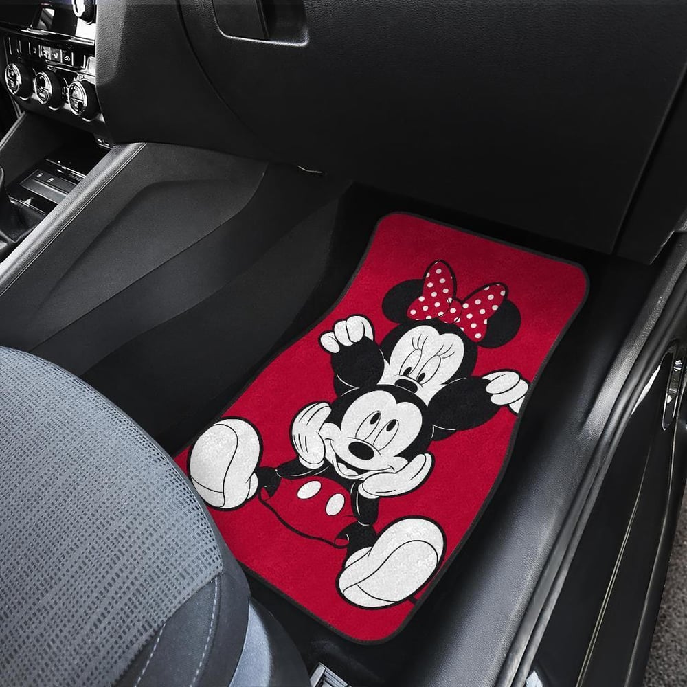 Mickey and Minnie Black Car Floor Mats DN Cartoon MKCFM02