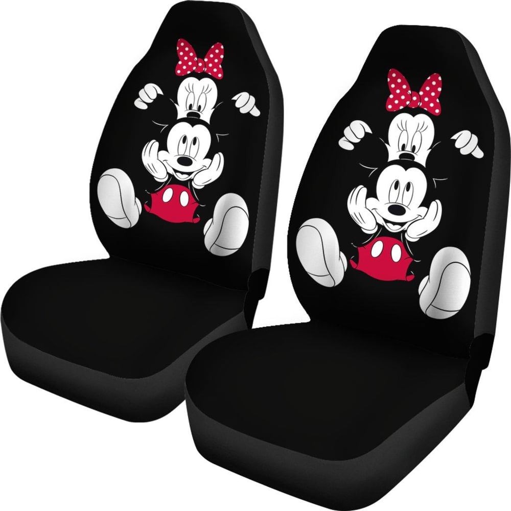 Mickey and Minnie Black Car Seat Covers DN Cartoon MKCSC24