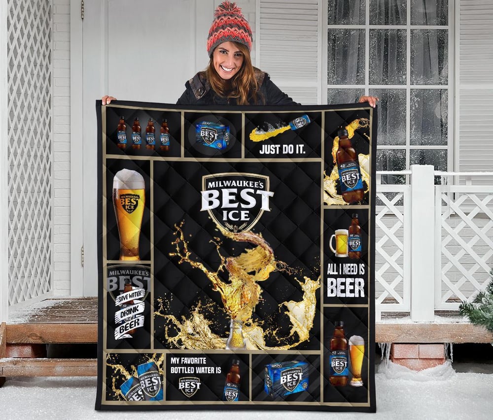 Mil’s Best Ice Quilt Blanket All I Need Is Beer Gift Idea