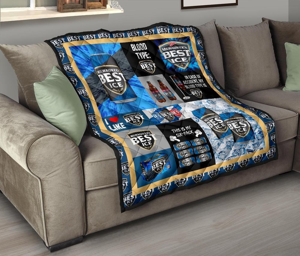 Milwaukee’s Best Ice Quilt Blanket Funny Gift For Beer Lover