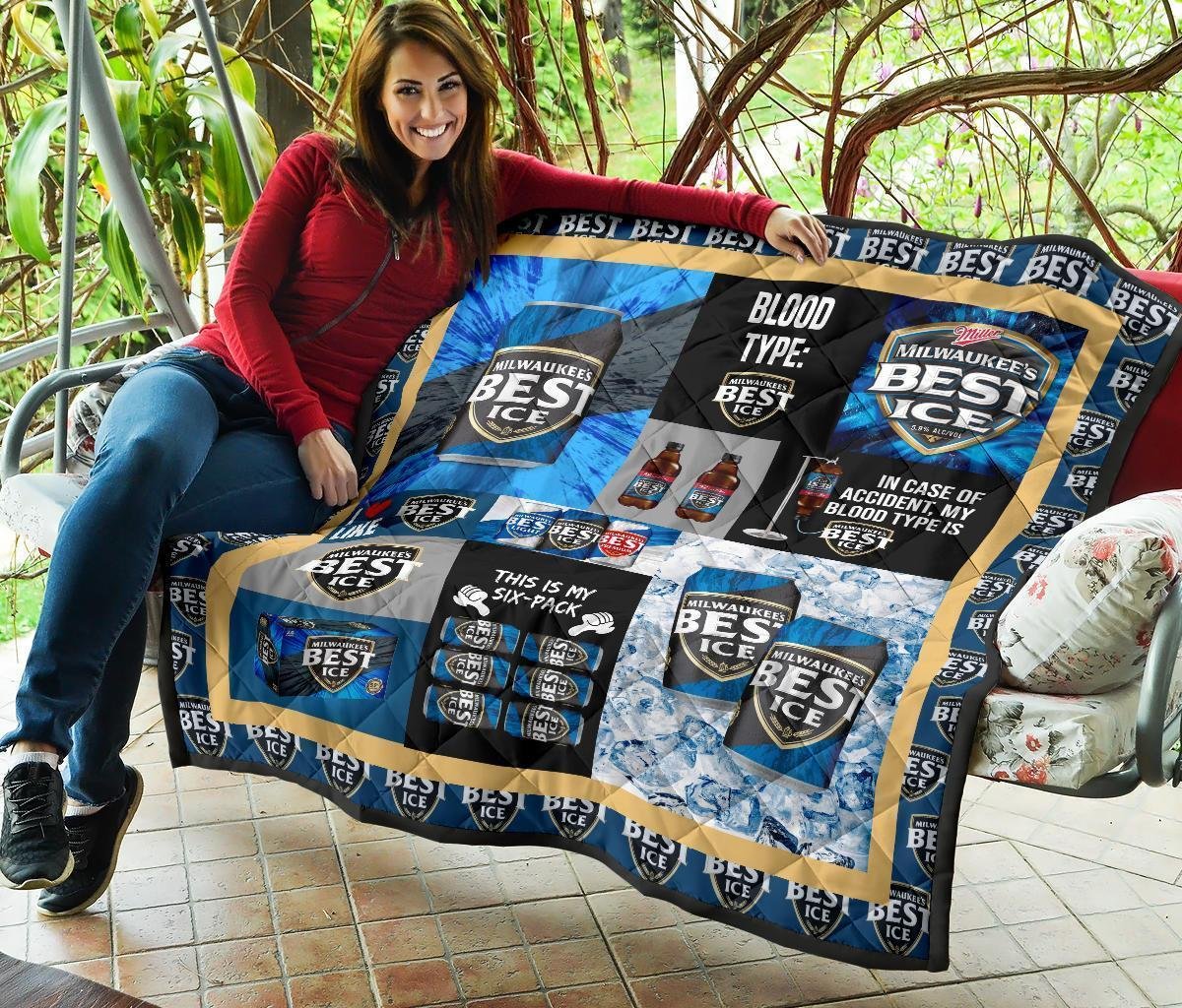 Milwaukee's Best Ice Quilt Blanket Funny Gift For Beer Lover