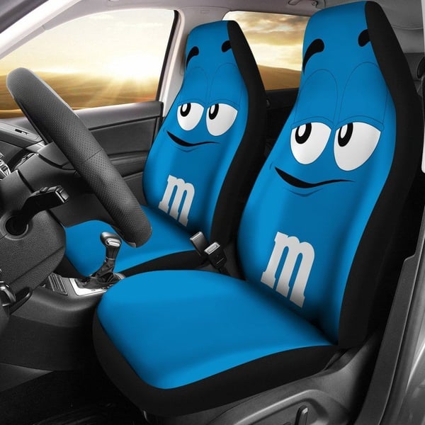 M&M Blue Chocolate Car Seat Covers MMCSC04