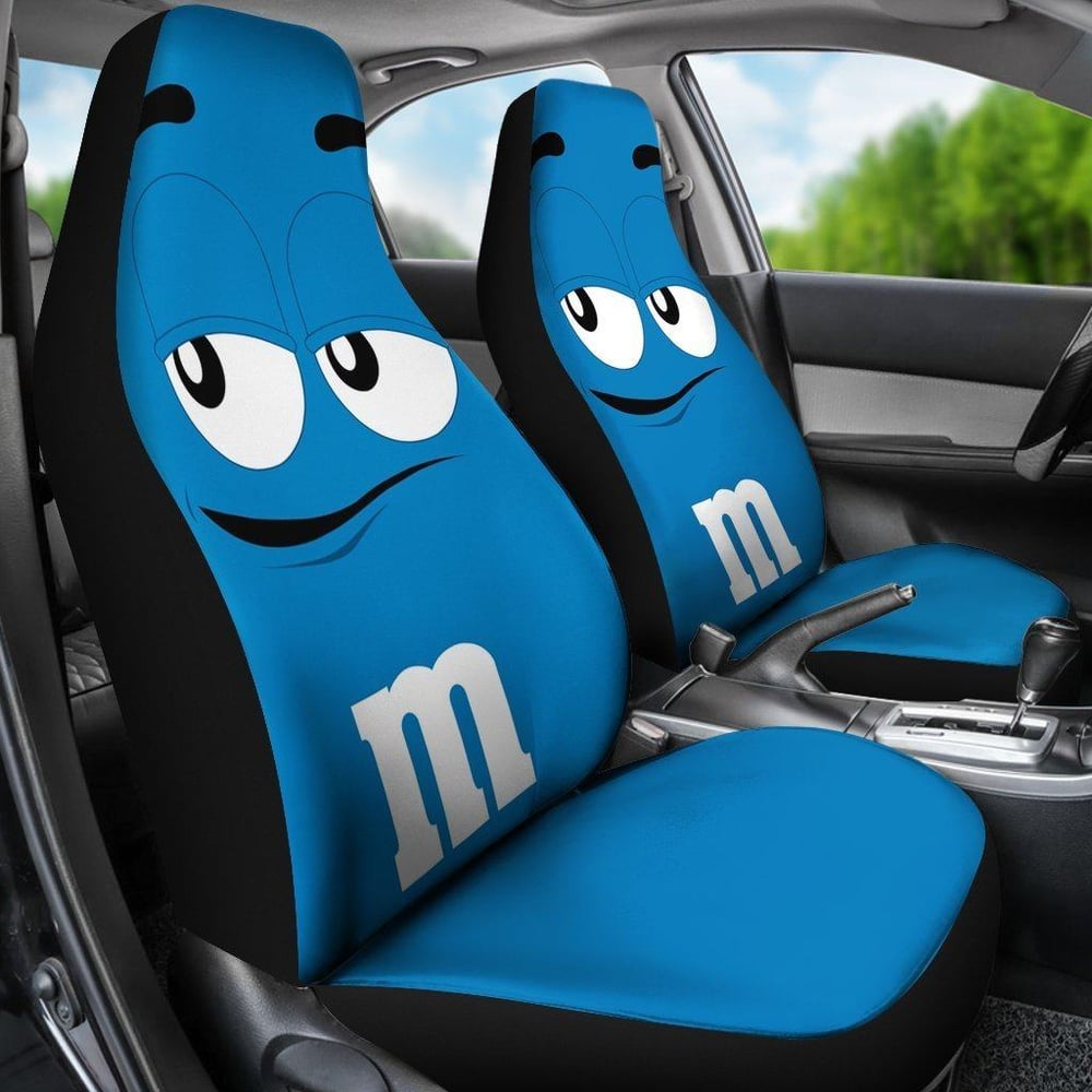 M&M Blue Chocolate Car Seat Covers MMCSC04