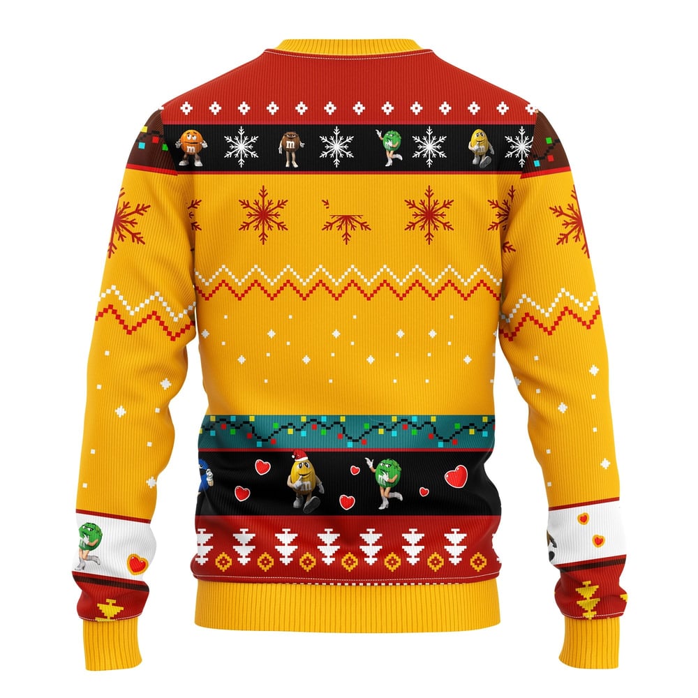 M&M Chocolate Yellow Ugly Christmas Sweater