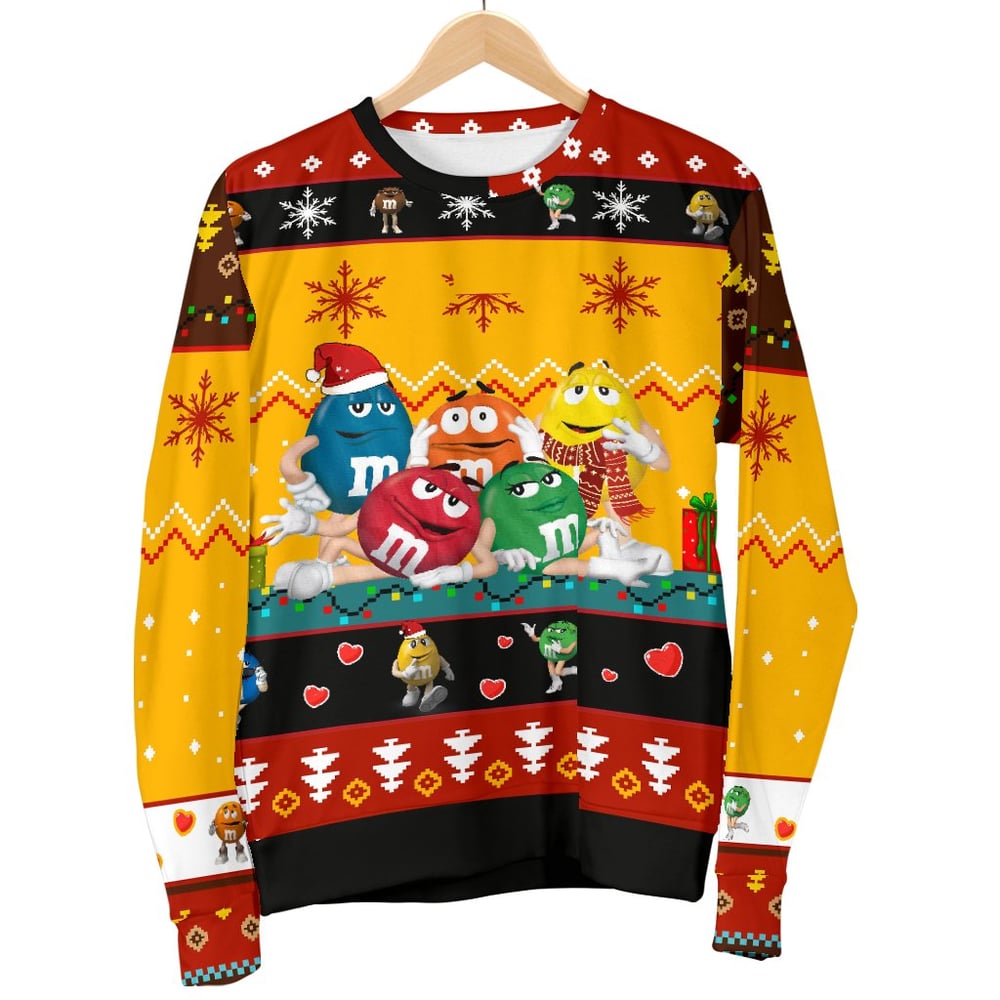 M&M Chocolate Yellow Ugly Christmas Sweater