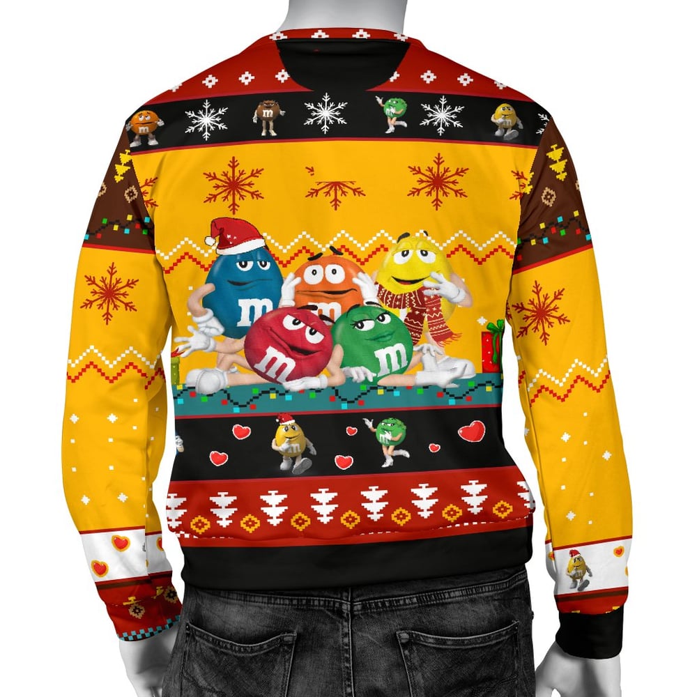 M&M Chocolate Yellow Ugly Christmas Sweater