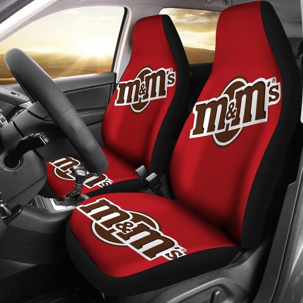 M&M Red Chocolate Car Seat Covers MMCSC06