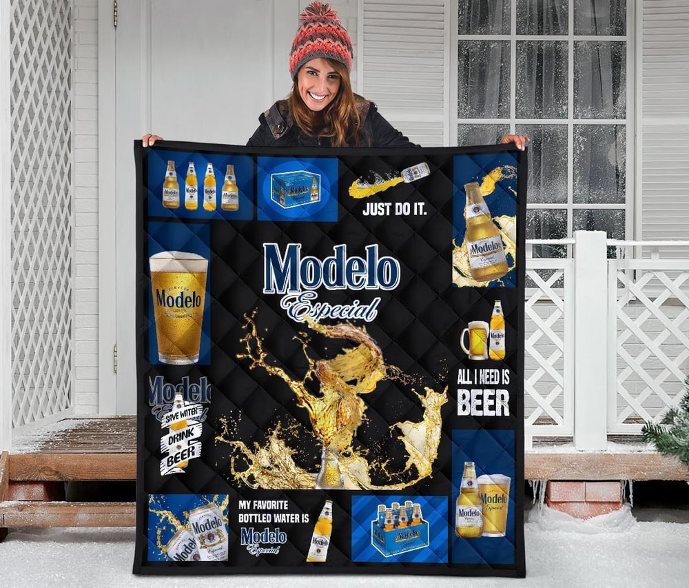 Modelo Especial Quilt Blanket All I Need Is Beer Gift Idea