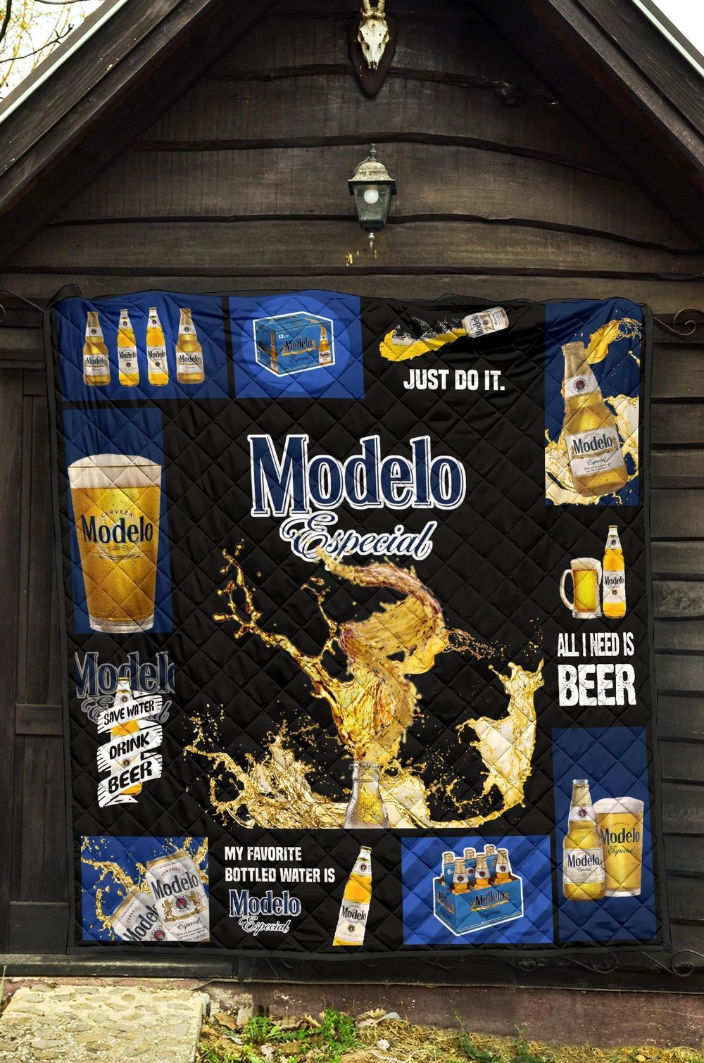 Modelo Especial Quilt Blanket All I Need Is Beer Gift Idea