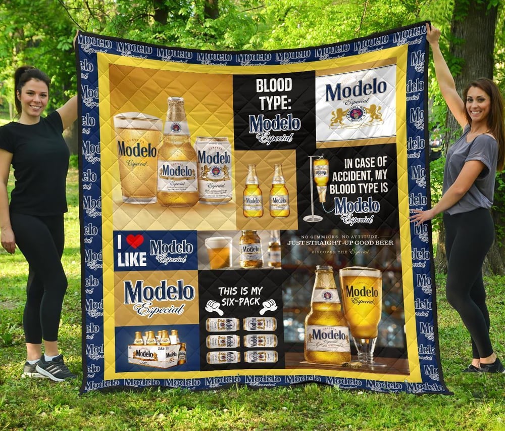 Modelo Especial Quilt Blanket Funny Gift For Beer Lover