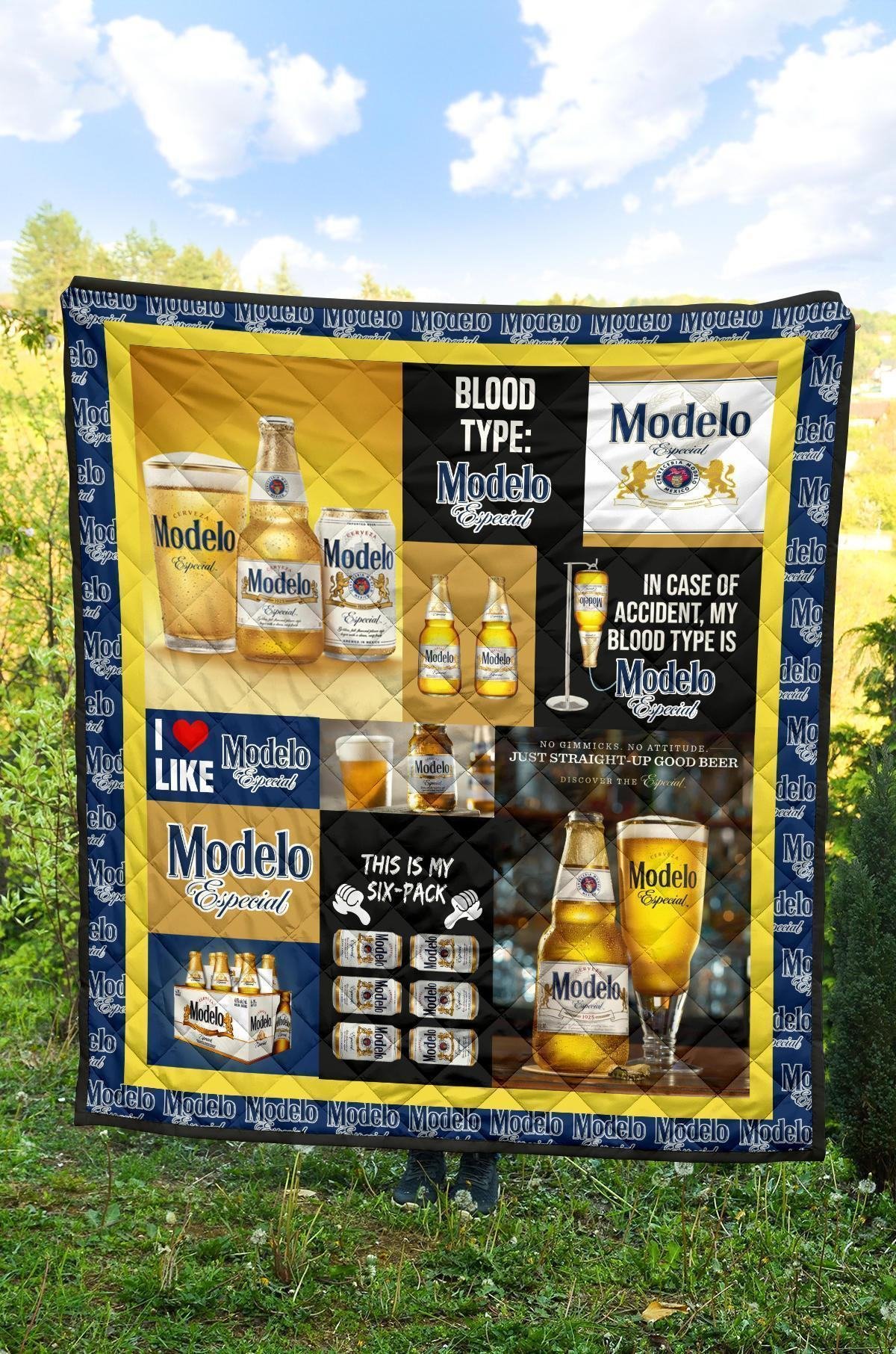 Modelo Especial Quilt Blanket Funny Gift For Beer Lover