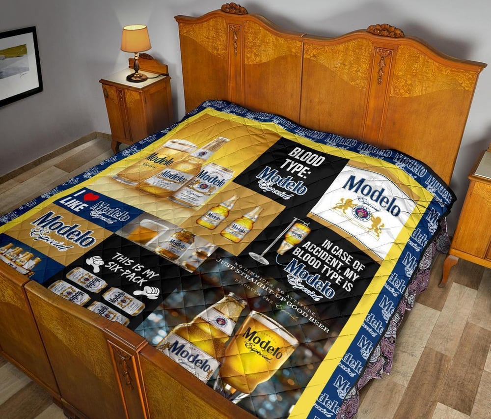 Modelo Especial Quilt Blanket Funny Gift For Beer Lover