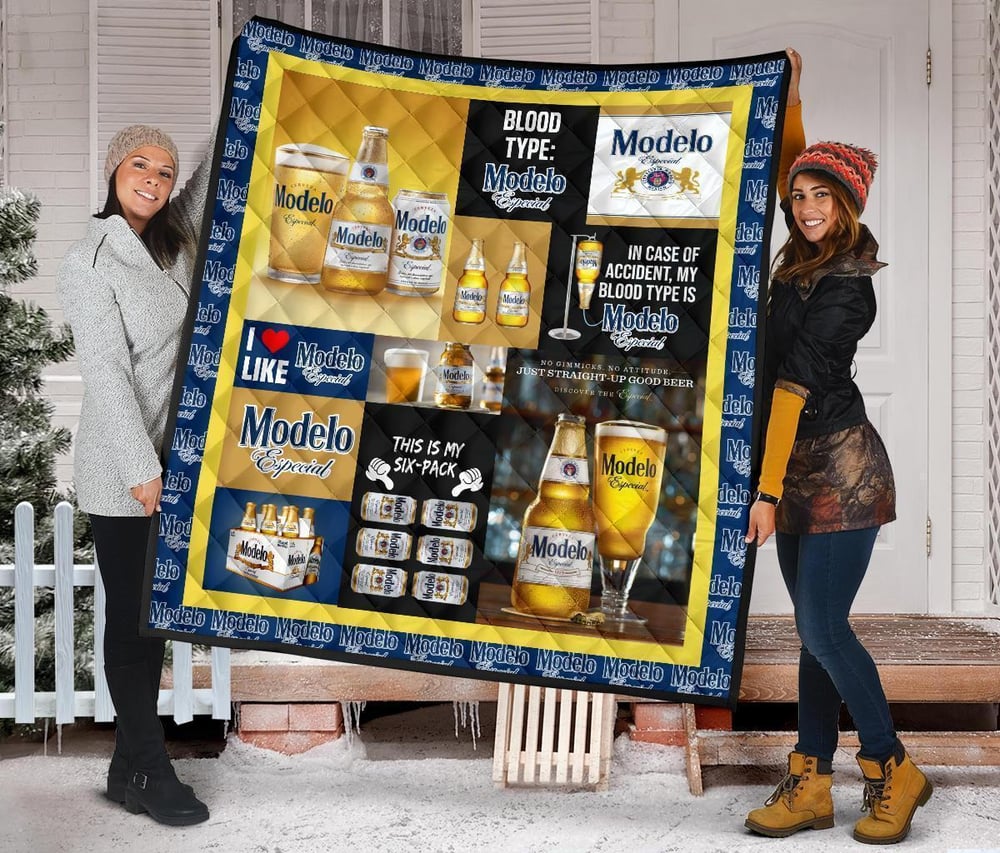 Modelo Especial Quilt Blanket Funny Gift For Beer Lover