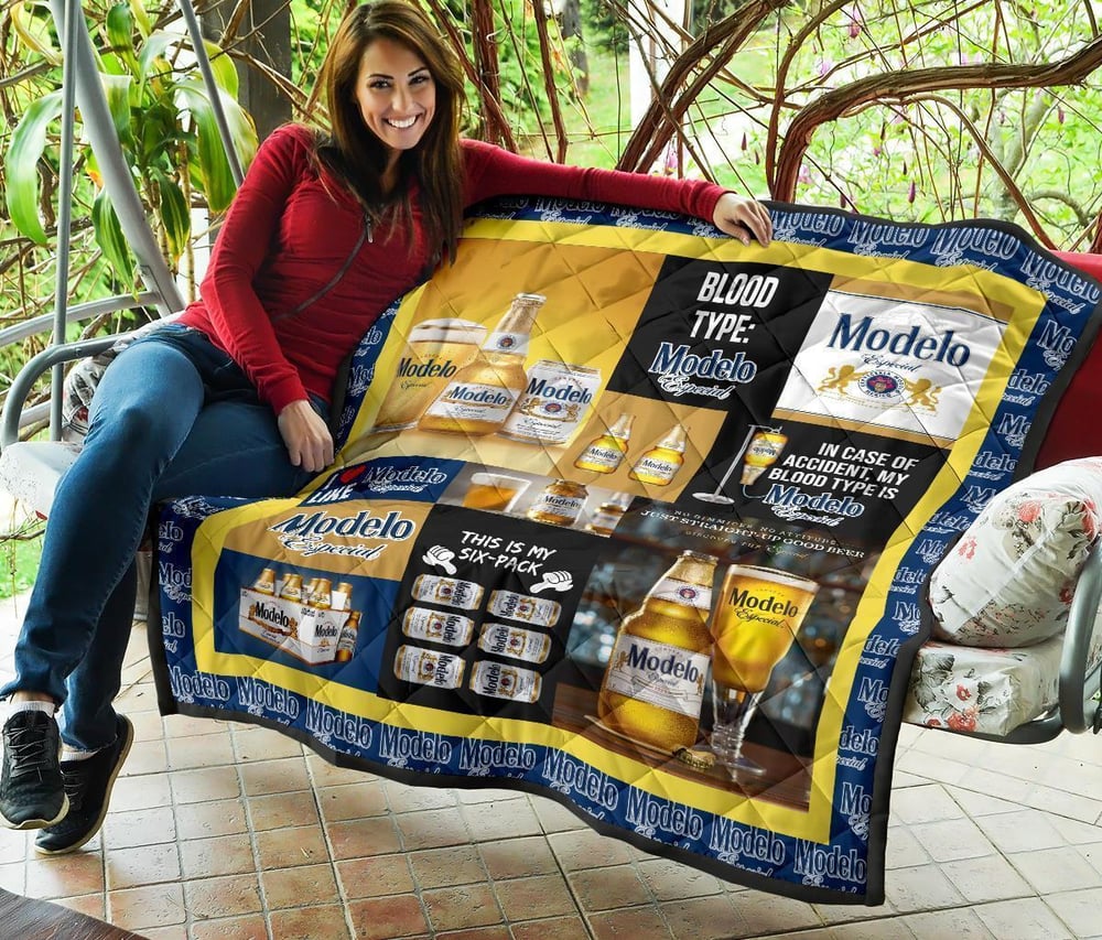 Modelo Especial Quilt Blanket Funny Gift For Beer Lover