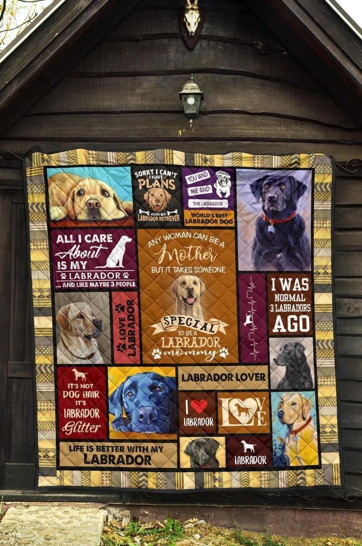 Mommy Labrador Quilt Blanket