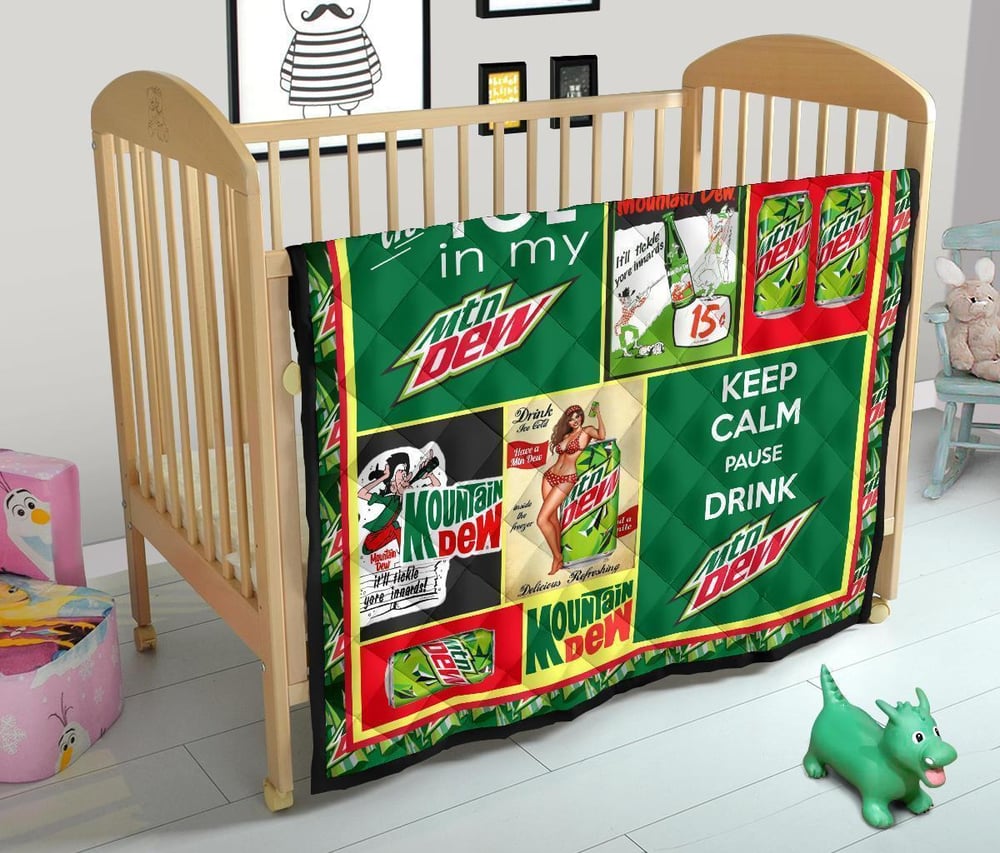 Mountain Dew Quilt Blanket For Soft Drink Lover