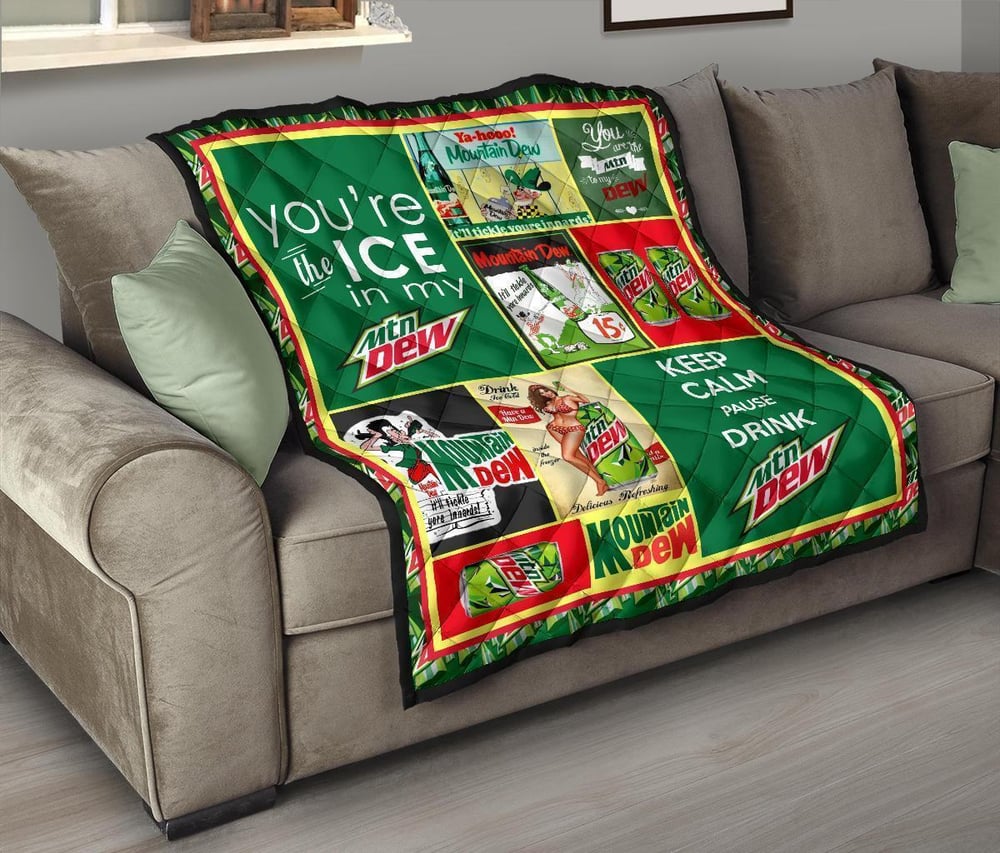 Mountain Dew Quilt Blanket For Soft Drink Lover