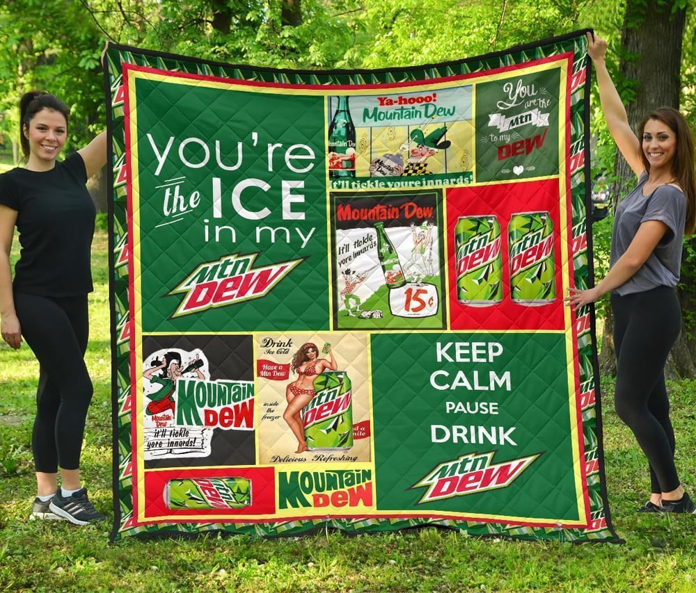 Mountain Dew Quilt Blanket For Soft Drink Lover