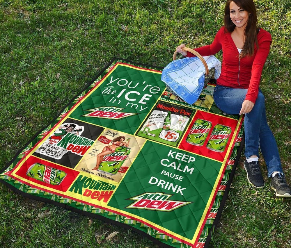 Mountain Dew Quilt Blanket For Soft Drink Lover