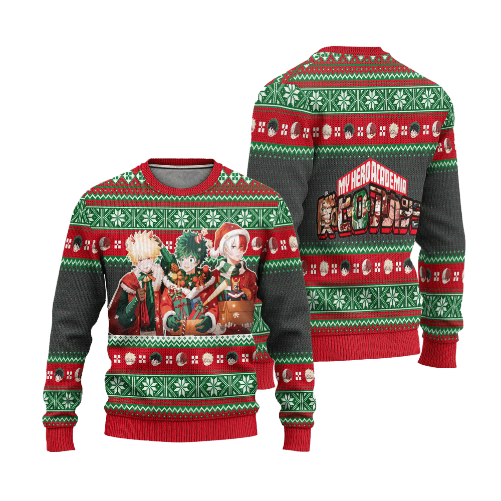 My Hero Academia Ugly Christmas Sweater Anime Xmas Gift