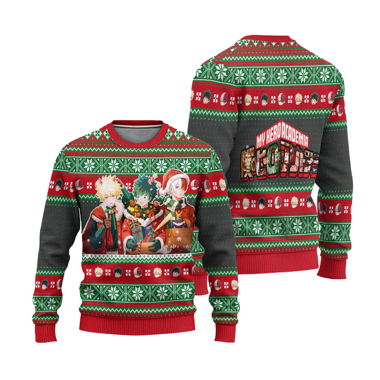 My Hero Academia Ugly Christmas Sweater Anime Xmas Gift