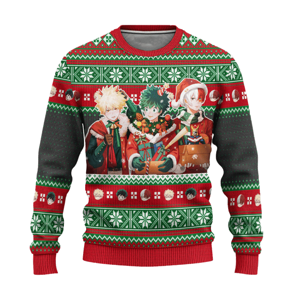 My Hero Academia Ugly Christmas Sweater Anime Xmas Gift