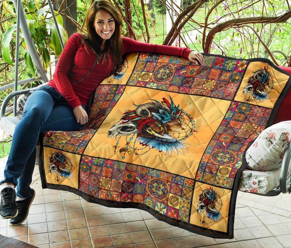 Native Lion Quilt Blanket Amazing Gift Idea