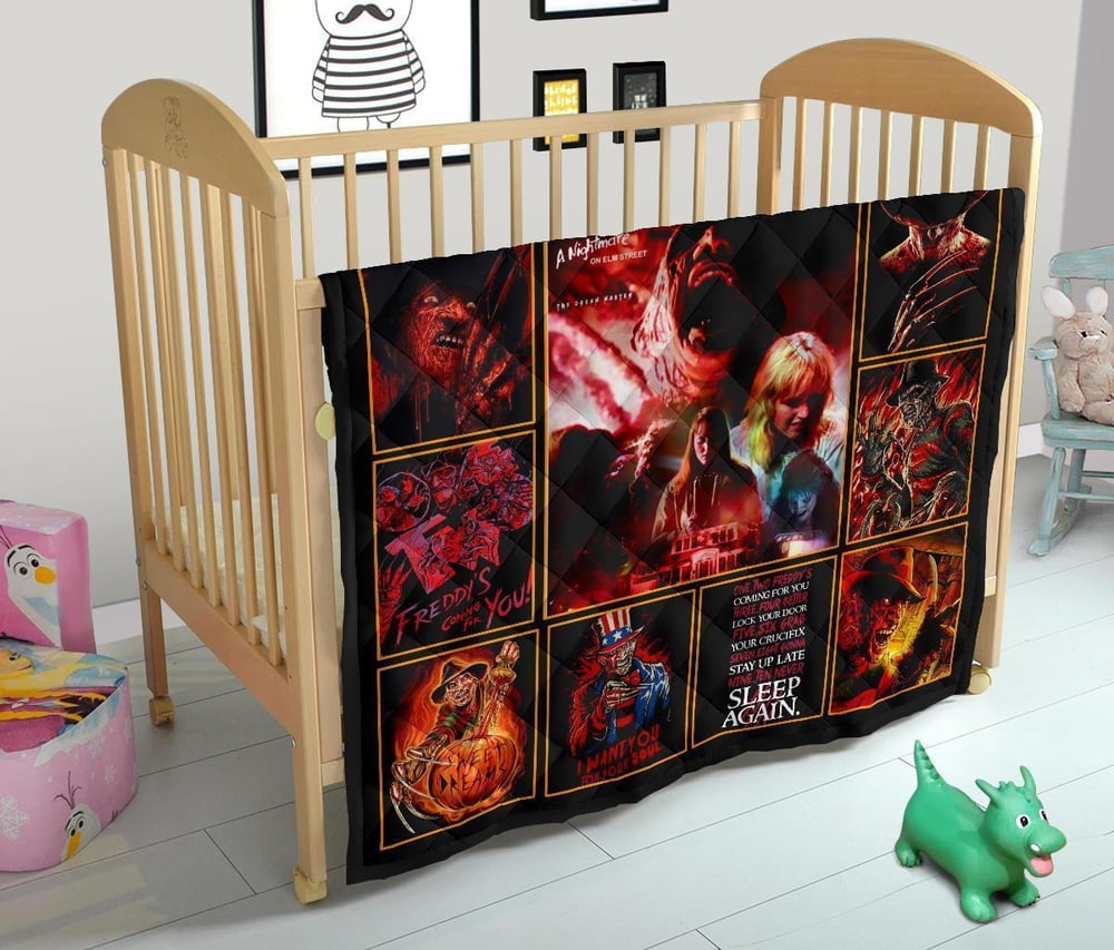 Never Sleep Again Nightmare Quilt Blanket Funny Gift Idea