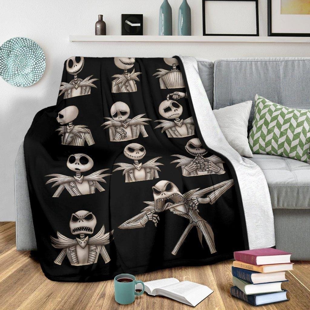 Nightmare Before Christmas Blanket | Jack Skellington Premium Fleece Blanket