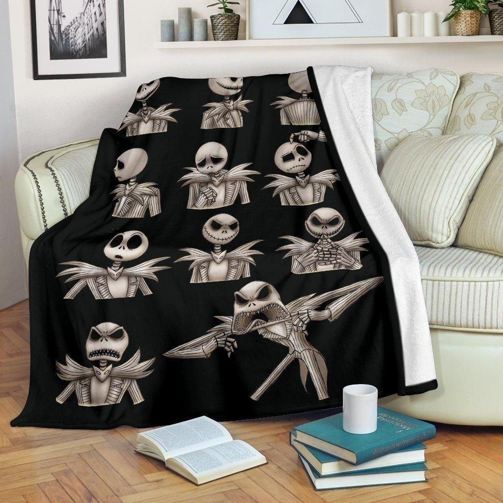 Nightmare Before Christmas Blanket | Jack Skellington Premium Fleece Blanket