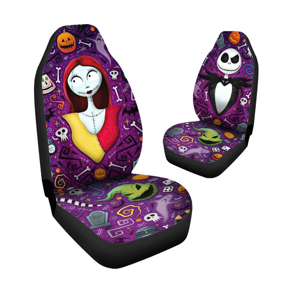 Nightmare Before Christmas Car Seat Covers | Jack And Sally Seat Covers NBCCS009