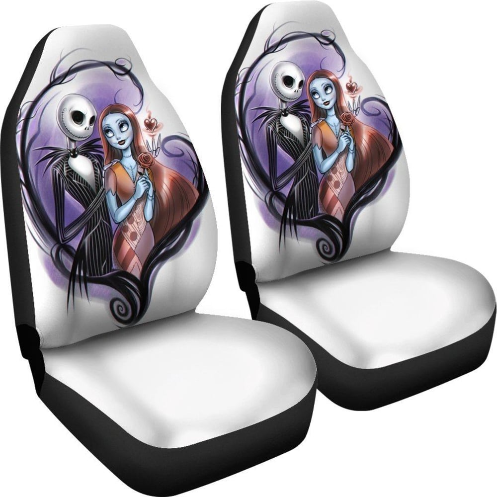 Nightmare Before Christmas Car Seat Covers | Jack And Sally Seat Covers NBCCS034