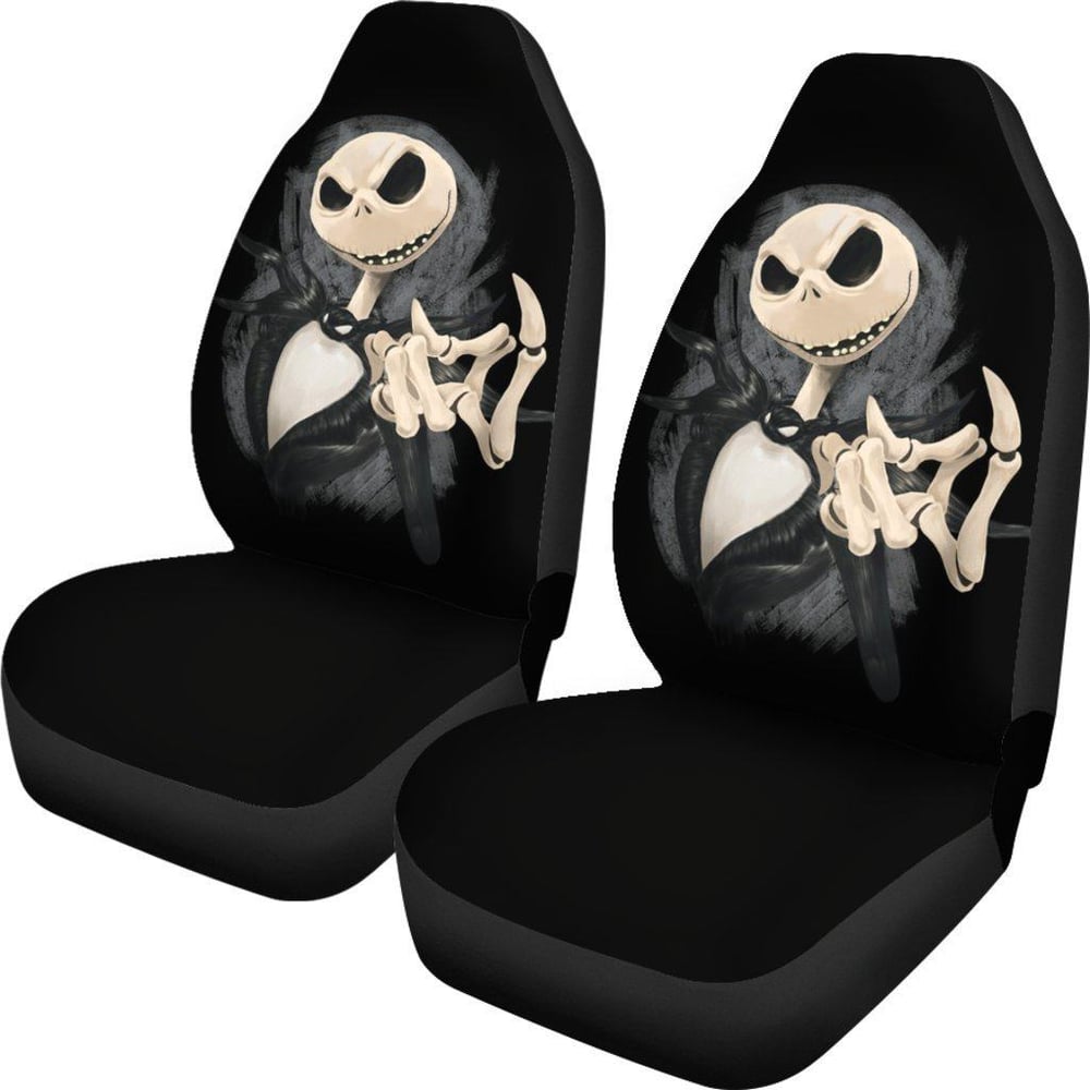 Nightmare Before Christmas Car Seat Covers | Jack Skellington Head Seat Covers NBCCS047