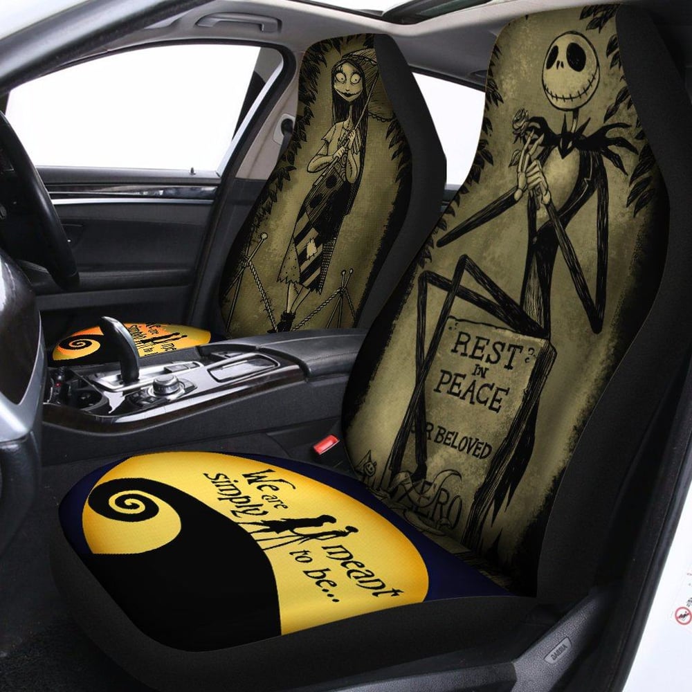 Nightmare Before Christmas Car Seat Covers | We Are Simply Mean To Be Jack And Sally NBCCS002