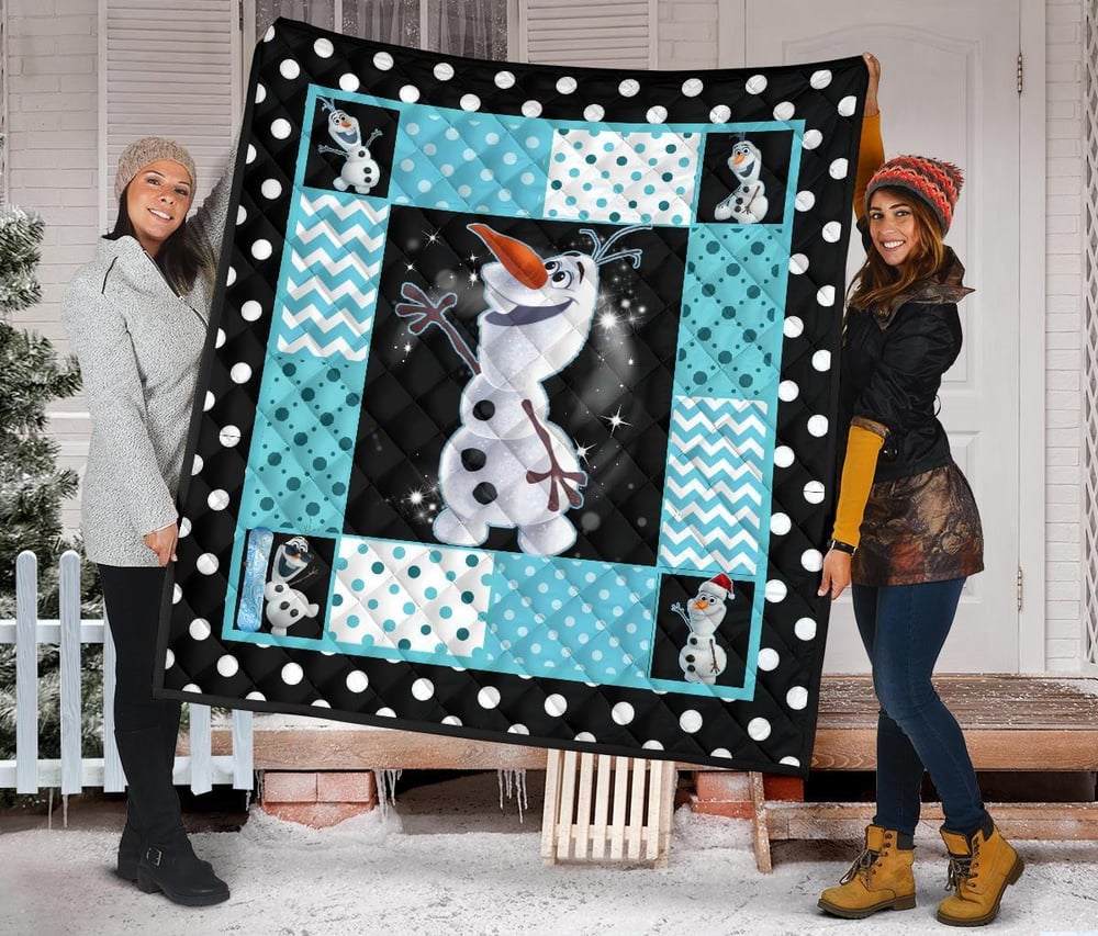 Olaf Quilt Blanket Cute Gift Idea For Cartoon Fan