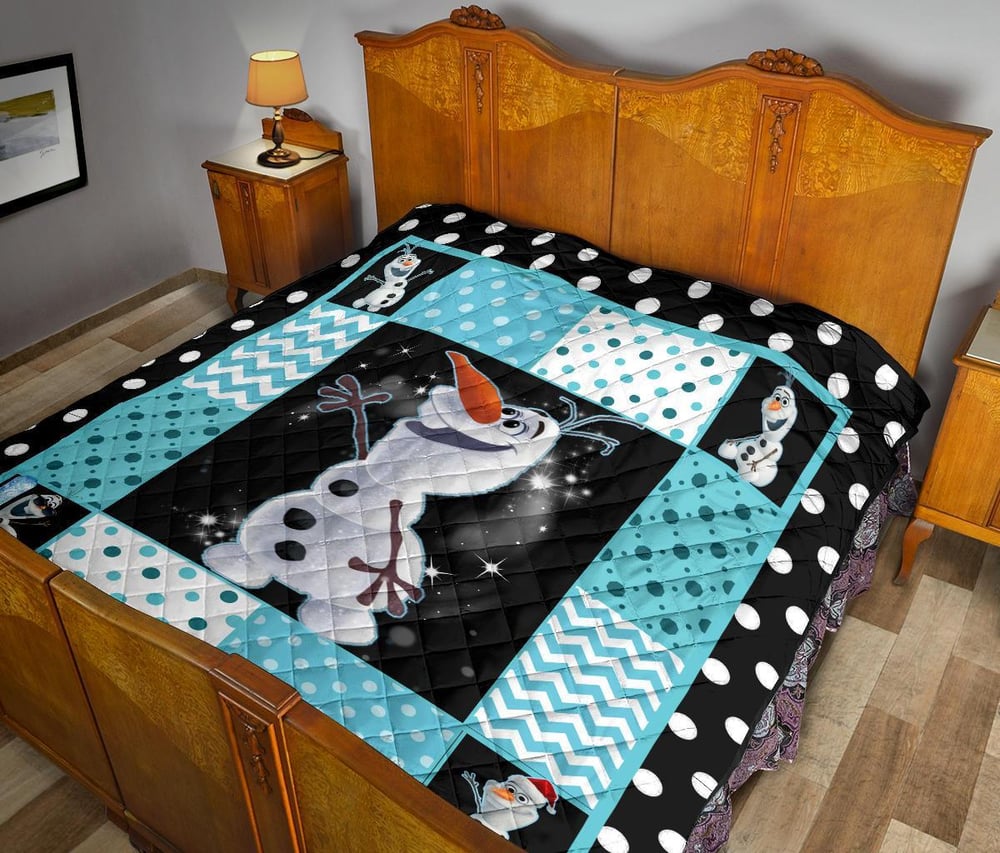 Olaf Quilt Blanket Cute Gift Idea For Cartoon Fan