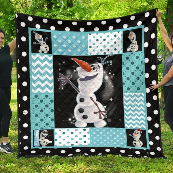 Olaf Quilt Blanket Cute Gift Idea For Cartoon Fan