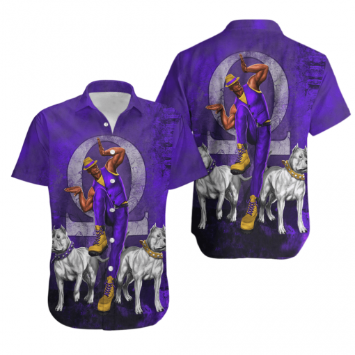 Omega Psi Phi Summer Custom Button Up Hawaiian Shirt