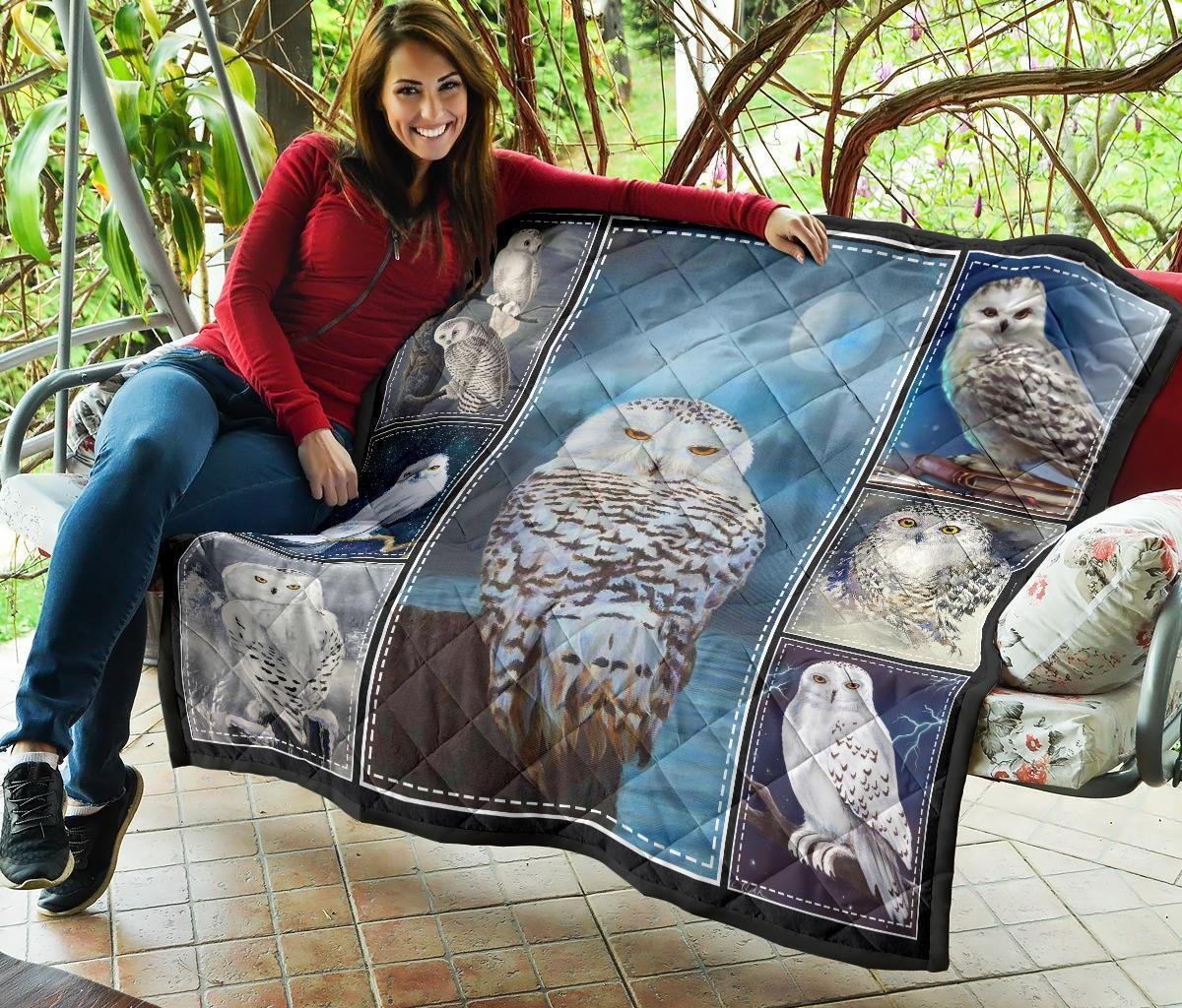 Owl Quilt Blanket Xmas Gift For Owl Lover