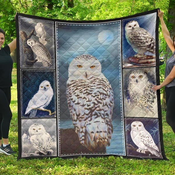 Owl Quilt Blanket Xmas Gift For Owl Lover