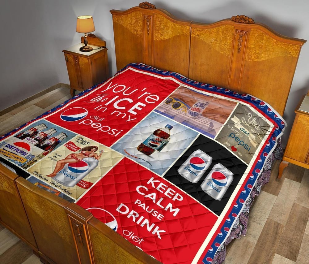 Pepsi Diet Quilt Blanket Funny Gift For Soft Drink Lover