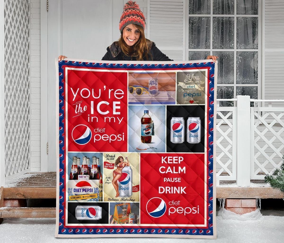 Pepsi Diet Quilt Blanket Funny Gift For Soft Drink Lover